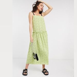 (NWT) Topshop Floral Drop Waist Midi Dress